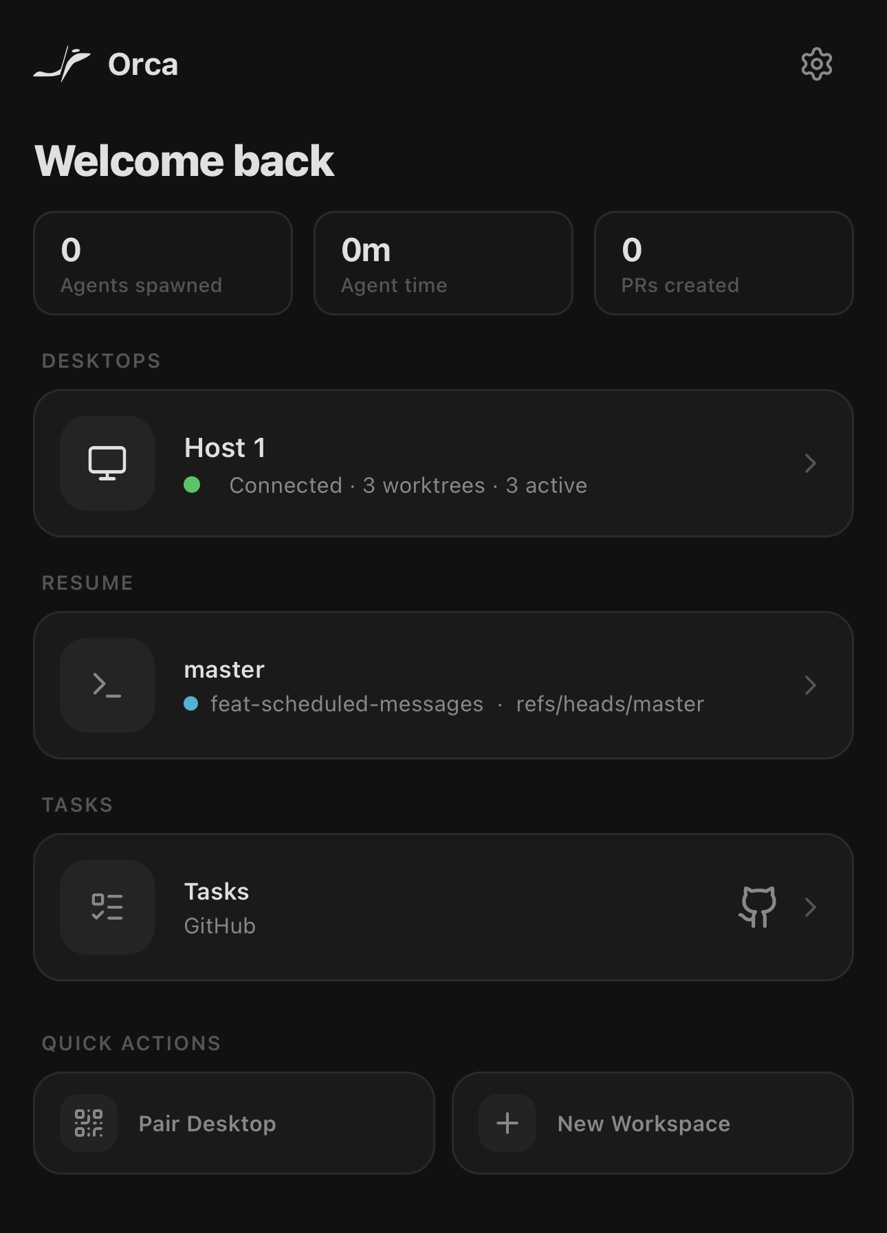 Orca mobile companion app
